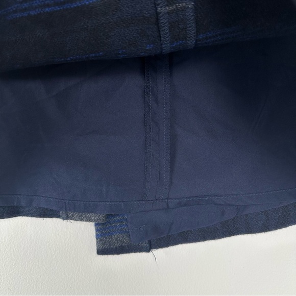 Dalia Collection Skirt Size 12 Blue Wool Blend Asymmetrical Aztec Western Rodeo - Picture 9 of 12